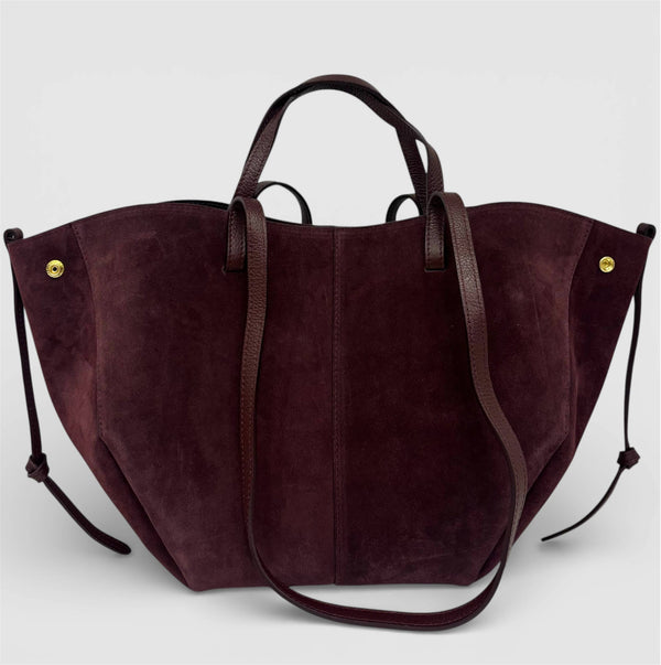 Handcrafted Italian Suede Leather Bag Made In Italy