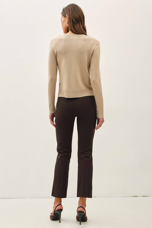 Ultra Soft Essential Basic Crewneck Button Up Cardigan