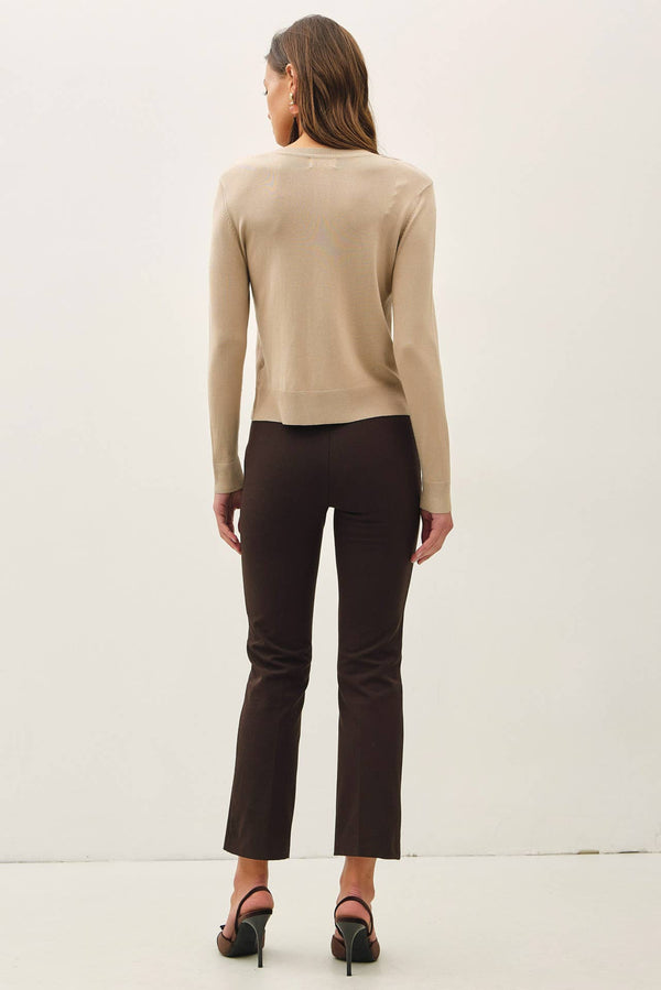 Ultra Soft Essential Basic Crewneck Button Up Cardigan