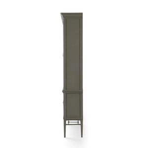 Seraphine 4 Door Glass Display Cabinet w/ Glass Shelves & LED-Blue Hand Home