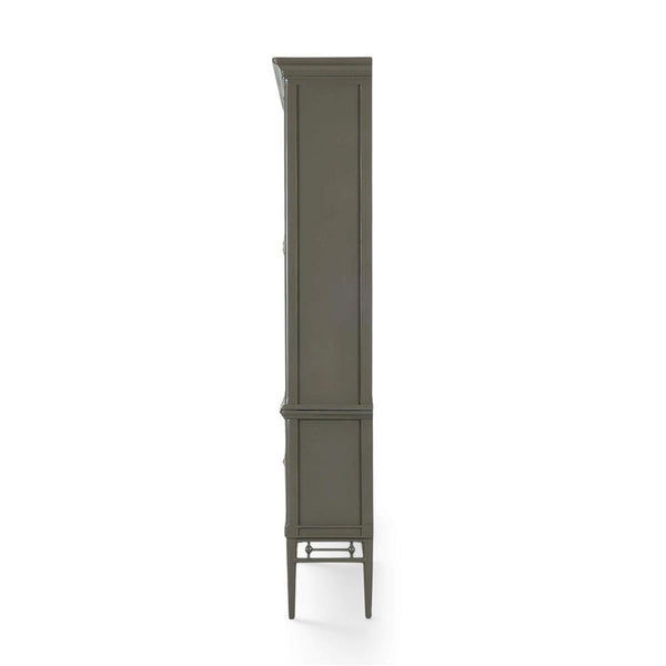 Seraphine 4 Door Glass Display Cabinet w/ Glass Shelves & LED-Blue Hand Home