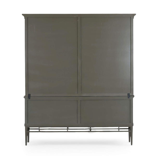 Seraphine 4 Door Glass Display Cabinet w/ Glass Shelves & LED-Blue Hand Home