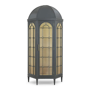 Chambre Dome Display Cabinet w/ Glass Shelves & LED-Blue Hand Home