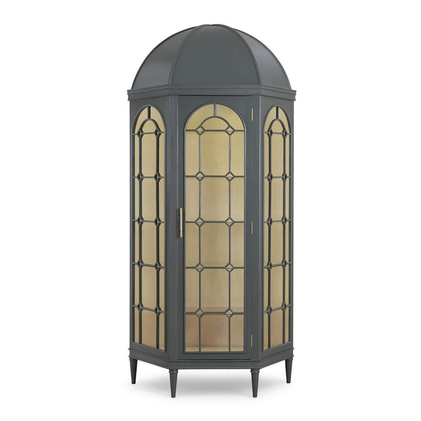 Chambre Dome Display Cabinet w/ Glass Shelves & LED-Blue Hand Home