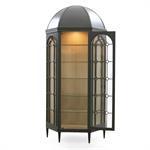 Chambre Dome Display Cabinet w/ Glass Shelves & LED-Blue Hand Home