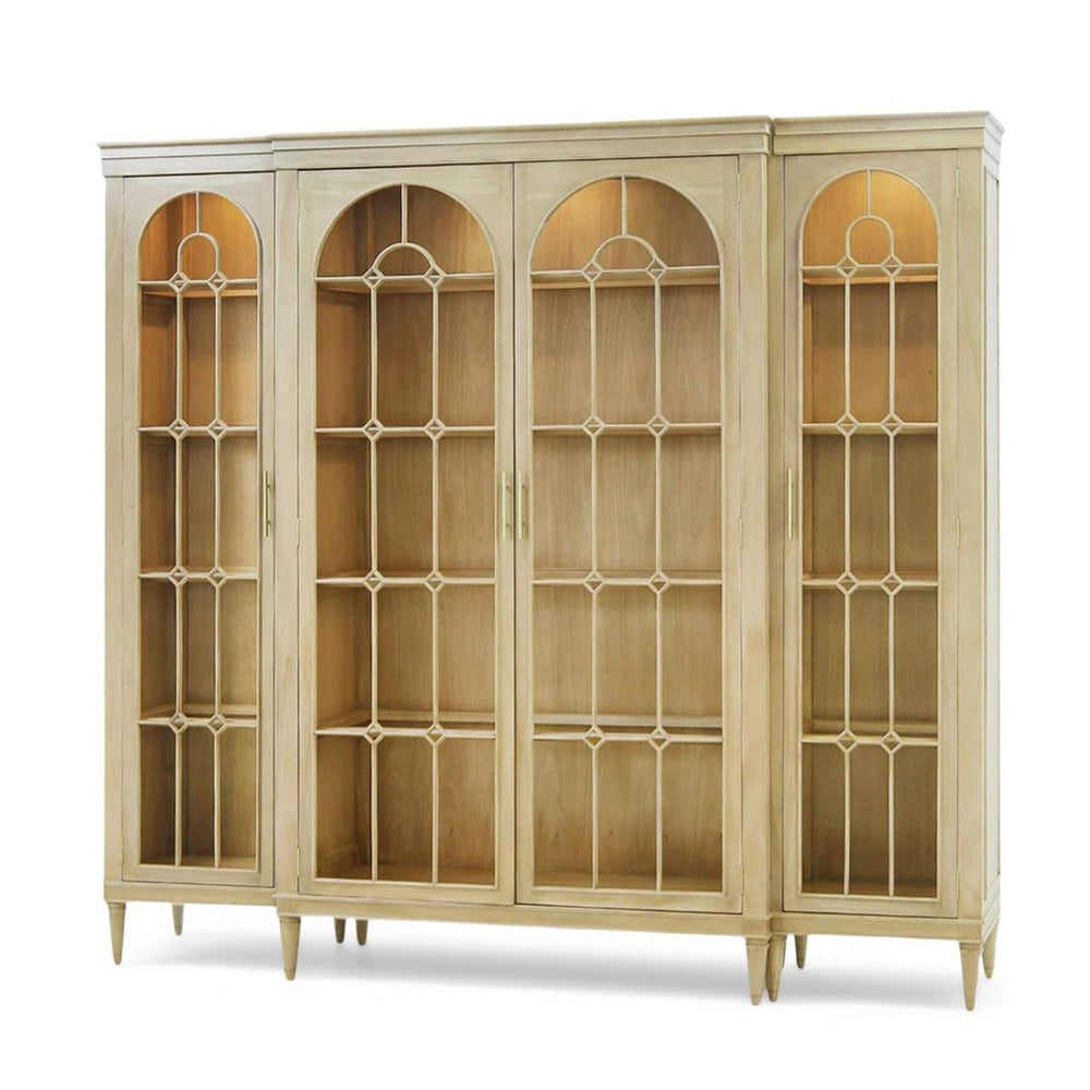 Chambre Display Cabinet w/ Glass Shelves & LED-Blue Hand Home