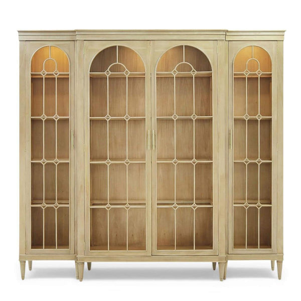 Chambre Display Cabinet w/ Glass Shelves & LED-Blue Hand Home