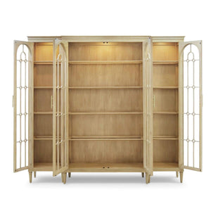 Chambre Display Cabinet w/ Glass Shelves & LED-Blue Hand Home