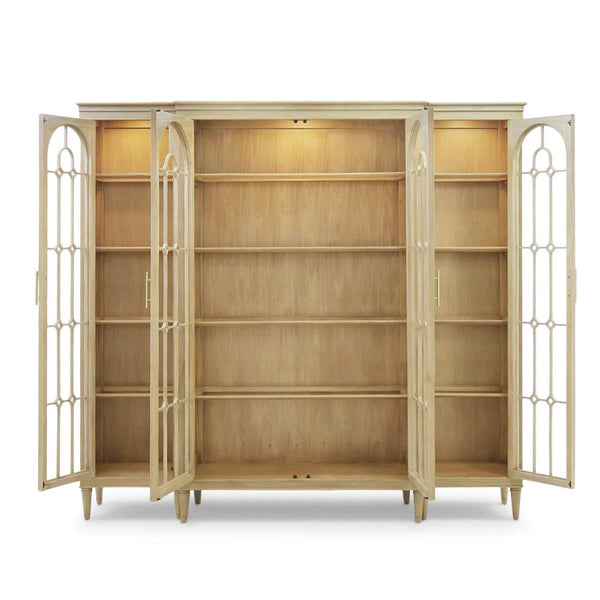 Chambre Display Cabinet w/ Glass Shelves & LED-Blue Hand Home