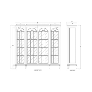 Chambre Display Cabinet w/ Glass Shelves & LED-Blue Hand Home