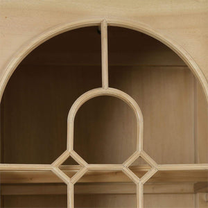 Chambre Display Cabinet w/ Glass Shelves & LED-Blue Hand Home