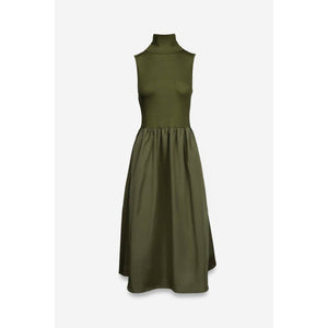 Sleeveless Mock Neck Maxi Dress-Blue Hand Home