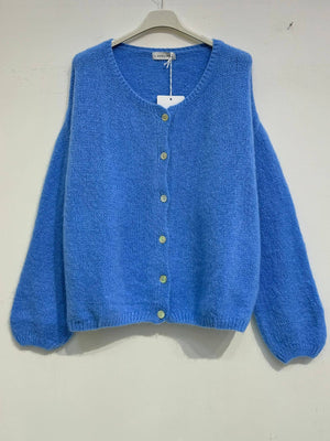 Kid mohair and wool vest 7535-Blue Hand Home
