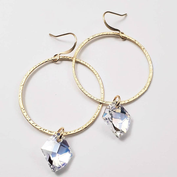 Graphic Hammered Hoops-Blue Hand Home