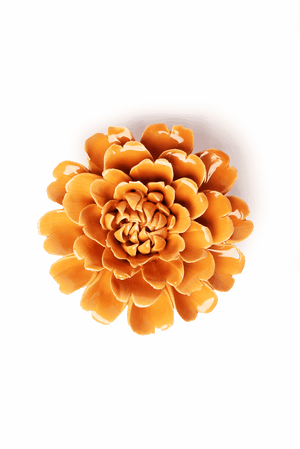 October Birth Flower - Marigold Handmade Flower Wall Decor-Blue Hand Home