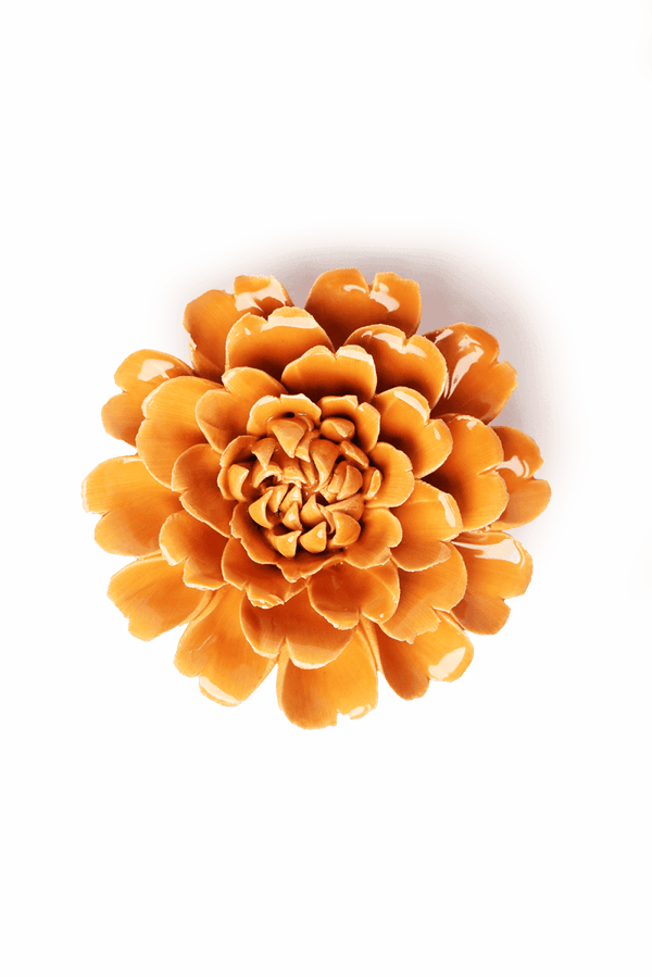 October Birth Flower - Marigold Handmade Flower Wall Decor-Blue Hand Home