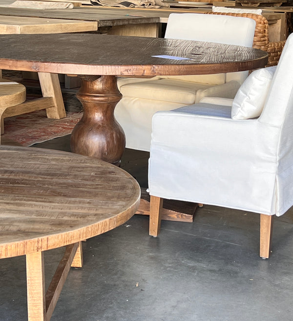 Demi Pedastal Dining Table-Blue Hand Home