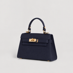 Genuine Suede Handbag With Adjustable Shoulder Strap