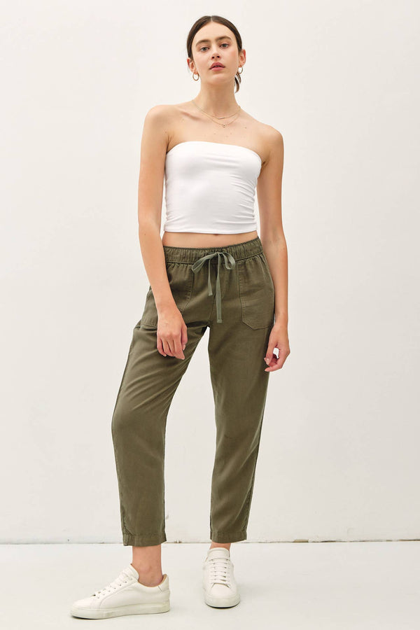 THE LARA TENCEL ANKLE PANTS-Blue Hand Home