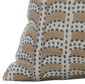 Handmade Print Linen Blend Pillow Cover - Garud-Blue Hand Home