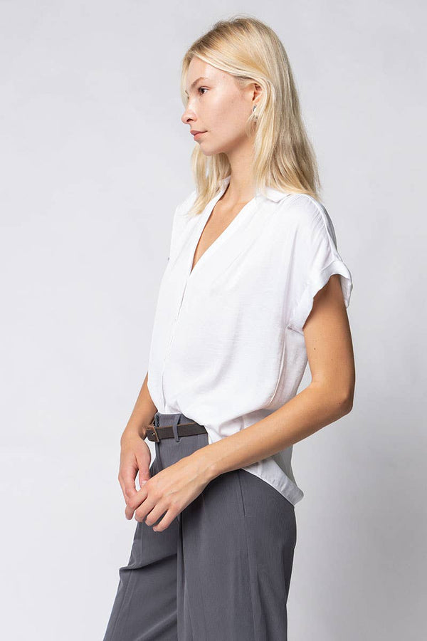 Short Sleeve Blouse - F-Blue Hand Home