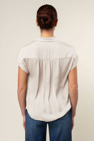 Short Sleeve Blouse - F-Blue Hand Home