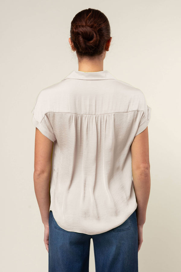 Short Sleeve Blouse - F-Blue Hand Home