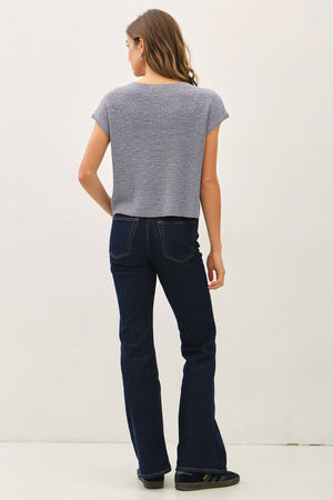 [New Color] Patch Pocket Dolman Cap Sleeve Boxy Knit