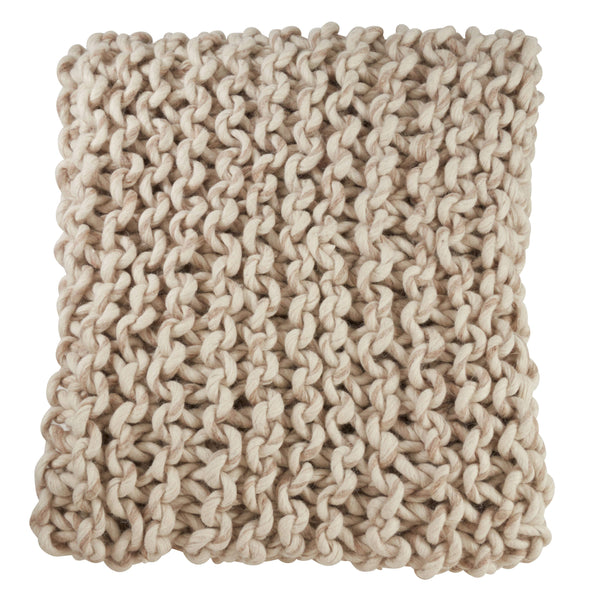 Chunky Knit Throw - Cable Knit Technique-Blue Hand Home