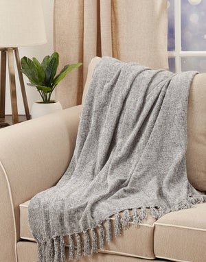 Chenille Throw-Blue Hand Home