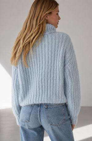 3319ik Cozy Ribbed Turtleneck Sweater