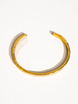 Bastien 18K Gold Non-Tarnish Textured Thin Bangle-Blue Hand Home
