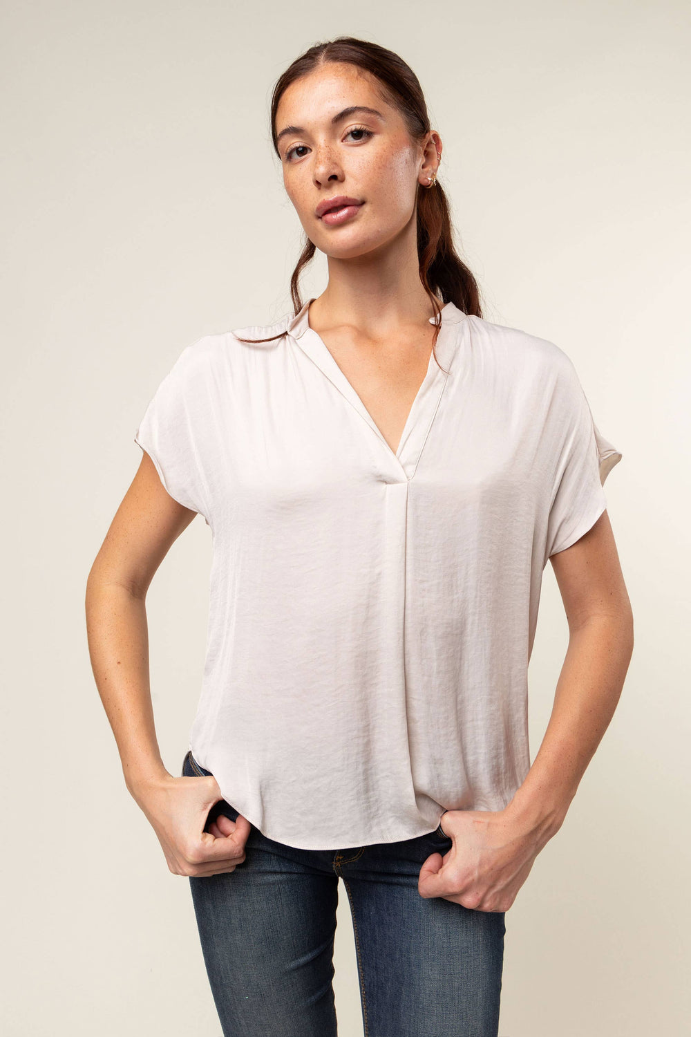 Drop Shoulder Regular Blouse - F-Blue Hand Home