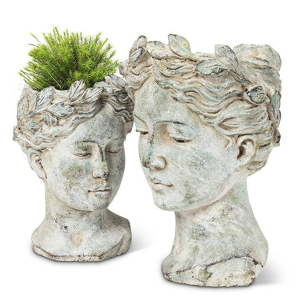 Women Head Planter-Blue Hand Home