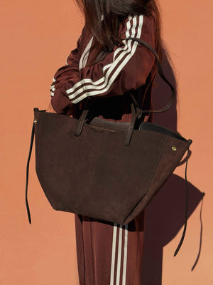 Handcrafted Italian Suede Leather Bag Made In Italy