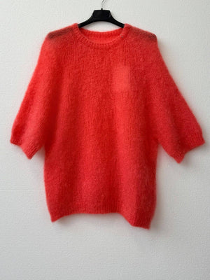 80% kid mohair sweater 3011: Rose bonbon-Blue Hand Home