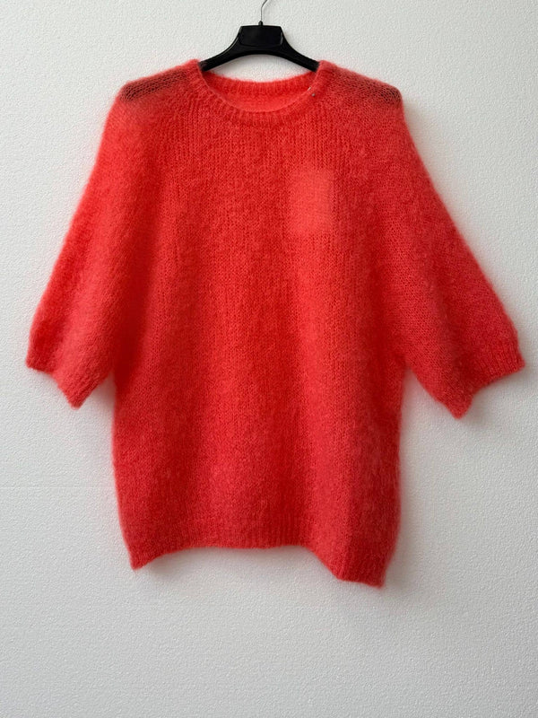 80% kid mohair sweater 3011: Rose bonbon-Blue Hand Home