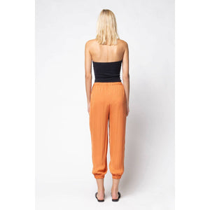 Pleated Pull-on Satin Joggers-Blue Hand Home