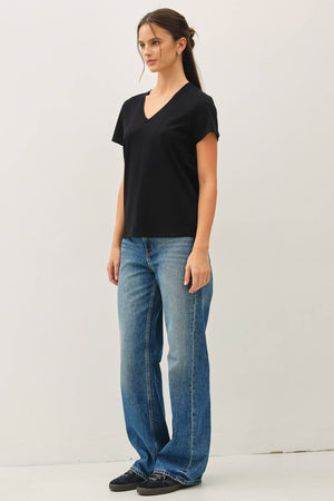 Cotton Jersey V-Neck T-Shirts