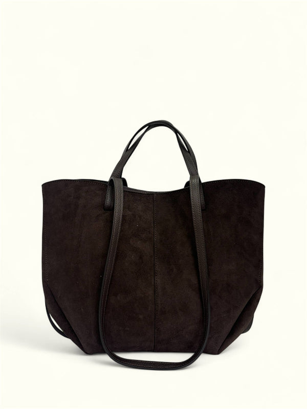 Handcrafted Italian Suede Leather Bag Made In Italy