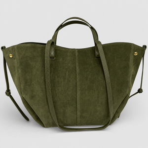 Handcrafted Italian Suede Leather Bag Made In Italy
