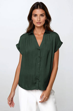 Short Sleeve Blouse - F-Blue Hand Home
