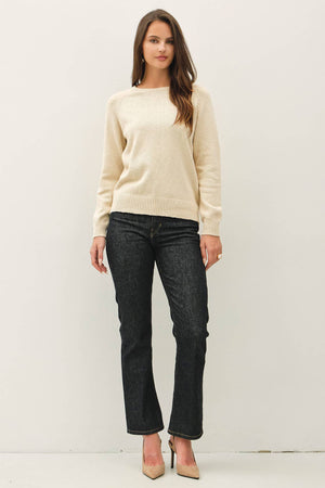 [NEW SHADE]RAGLAN SLEEVE SLUB PULLOVER SWEATER-Blue Hand Home