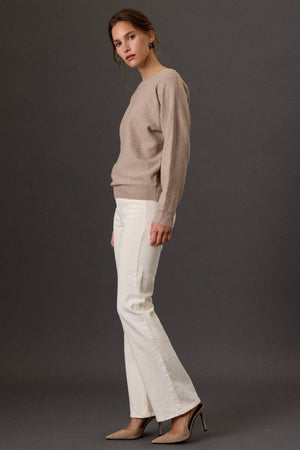 Ultra Soft Boat Neck Heathered Sweater