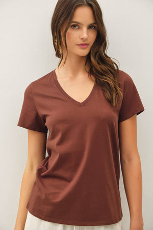 Cotton Jersey V-Neck T-Shirts