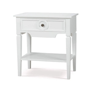 Orleans Side Table In Architectural White-Blue Hand Home