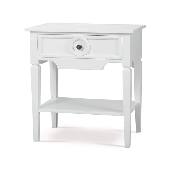 Orleans Side Table In Architectural White-Blue Hand Home
