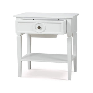 Orleans Side Table In Architectural White-Blue Hand Home
