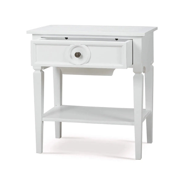 Orleans Side Table In Architectural White-Blue Hand Home