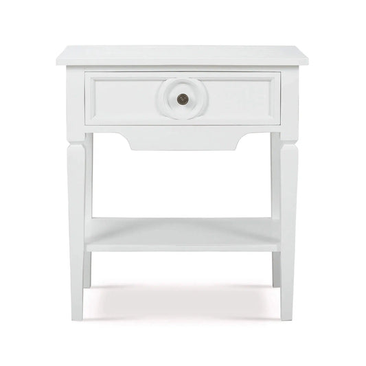 Orleans Side Table In Architectural White-Blue Hand Home
